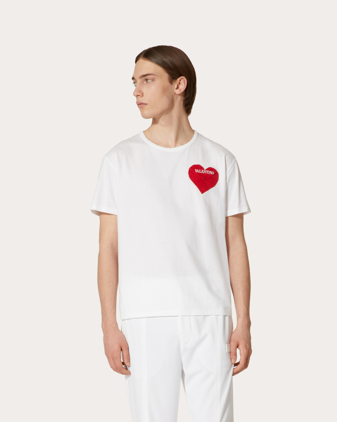 amore男士心形刺绣t恤