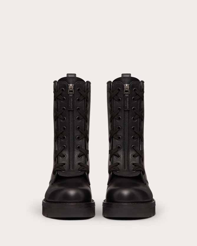 xcombat小牛皮靴鞋跟高4厘米