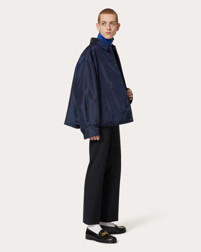 valentino华伦天奴男士海军蓝色vlogo signature尼龙外套|valentino