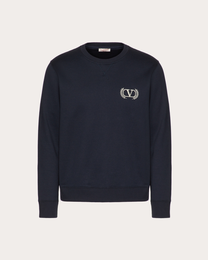 valentino刺绣棉质圆领卫衣|valentino华伦天奴中国官网