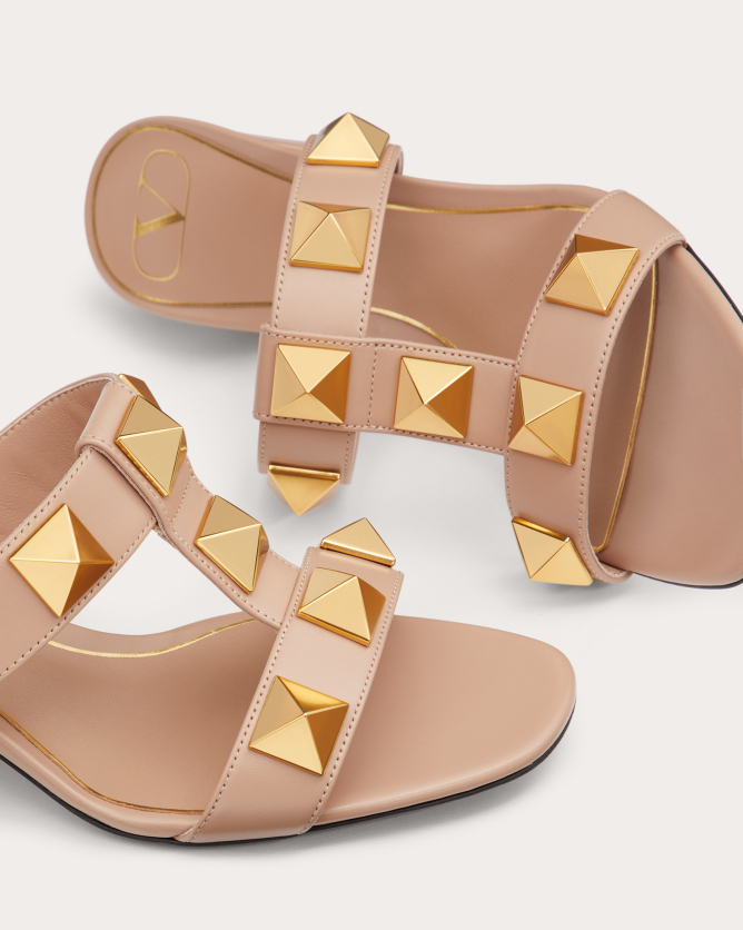 romanstud小牛皮凉鞋鞋跟高6厘米