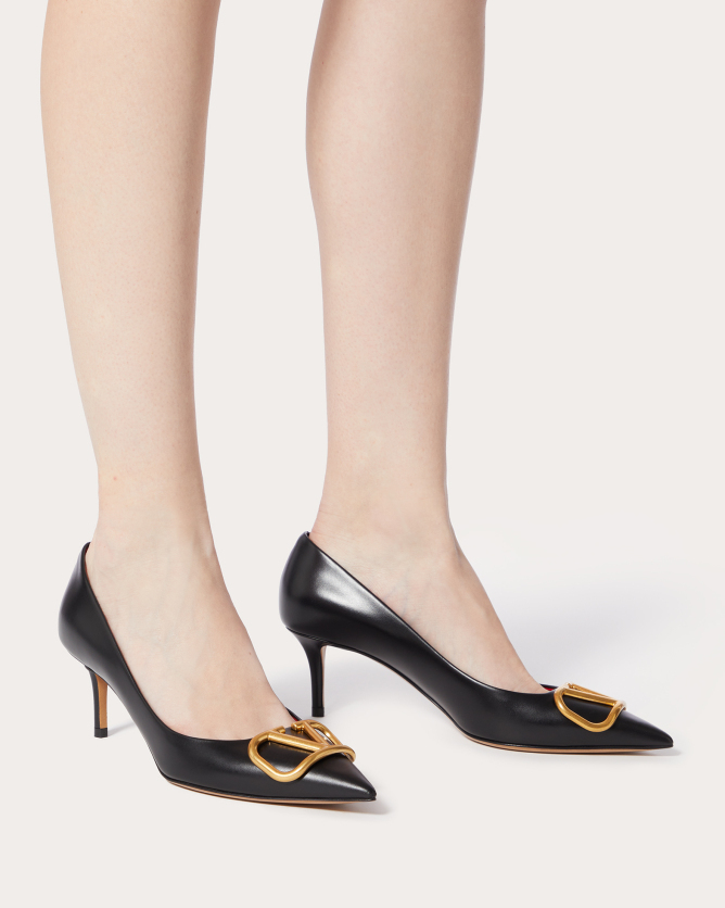 signature小牛皮高跟鞋(鞋跟高 6 厘米)|valentino华伦天奴中国官网