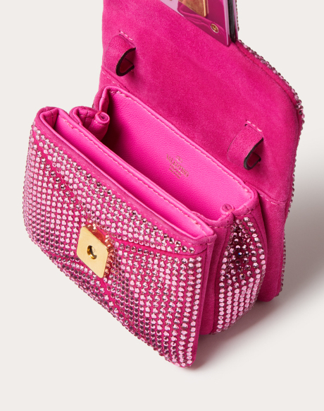 micro one stud莱茵石刺绣超迷你手袋