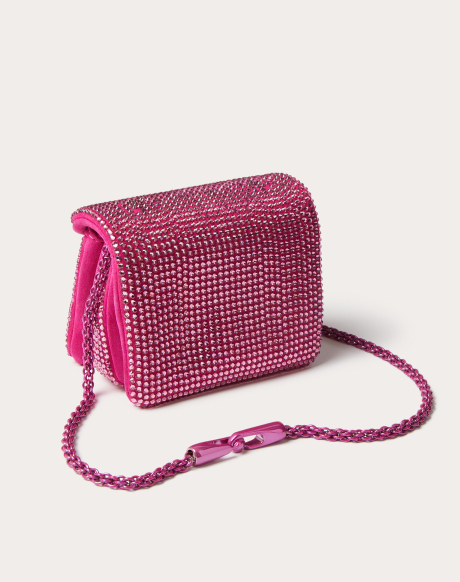 micro one stud莱茵石刺绣超迷你手袋