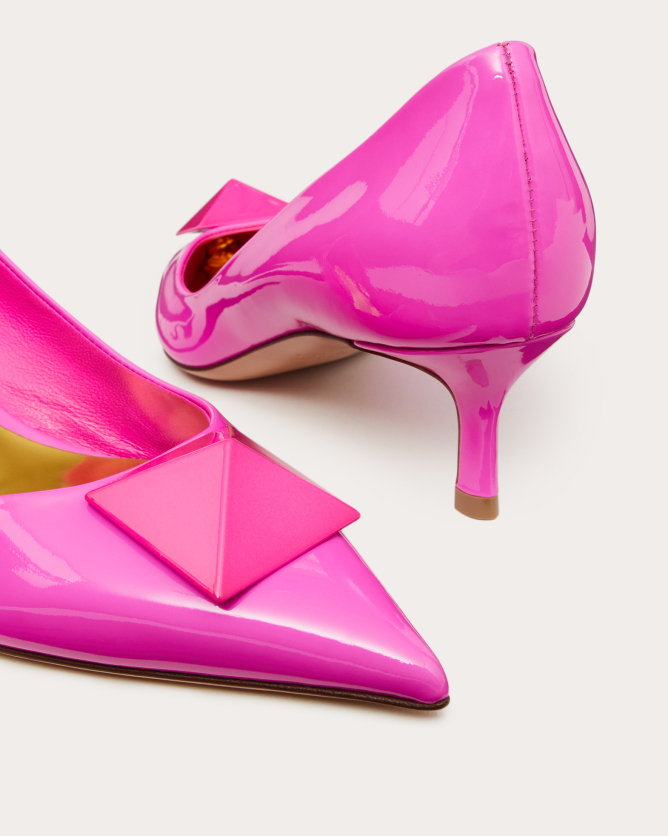 one stud同色系铆钉漆皮高跟鞋(鞋跟高5厘米)