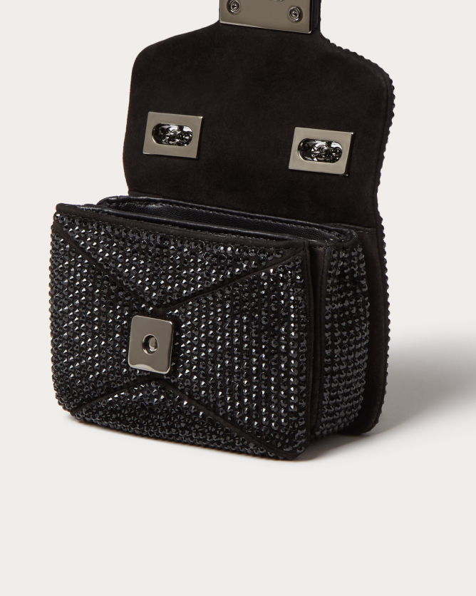 micro one stud莱茵石刺绣超迷你手袋