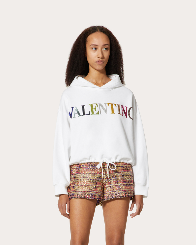 valentino华伦天奴女士白色棉质刺绣卫衣|valentino华伦天奴中国官网