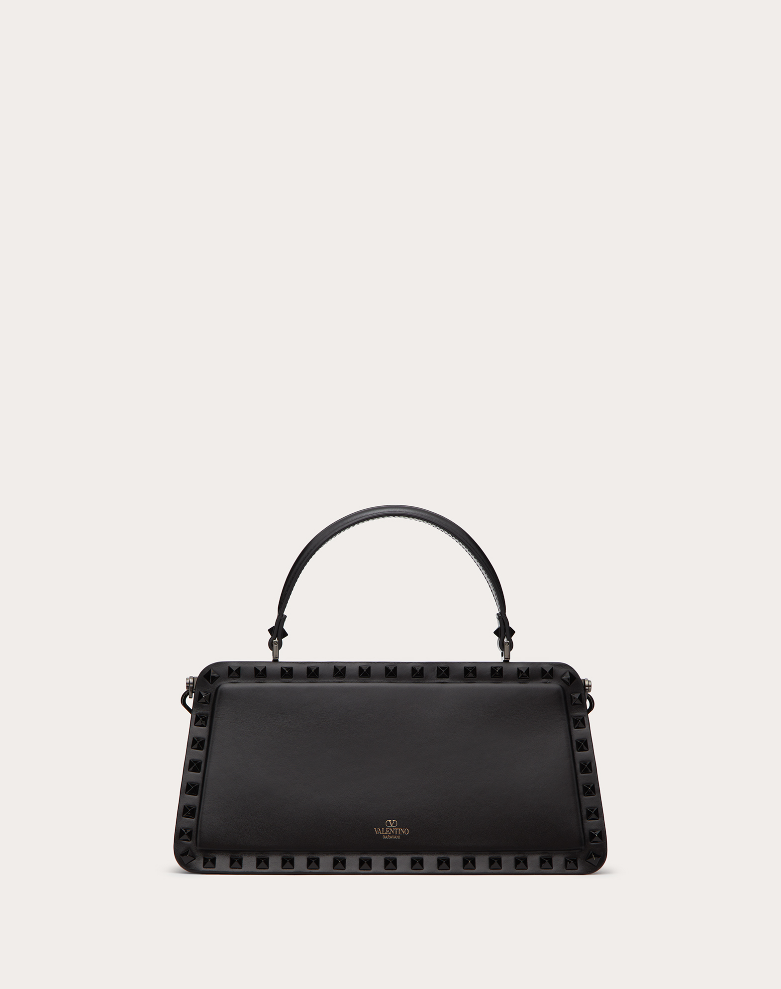 Valentino华伦天奴女士黑色ROCKSTUD小牛皮手袋|Valentino Valentino华伦天奴女士黑色ROCKSTUD小牛皮手袋|Valentino