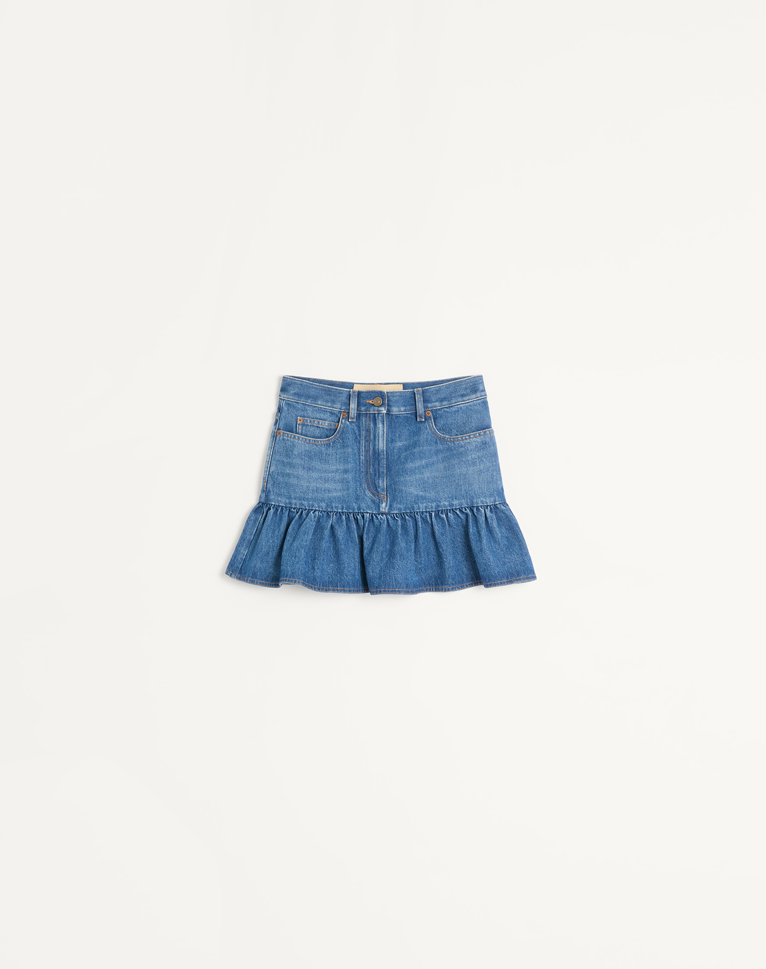VALENTINO ダークブルー デニムミニスカート VALENTINO ダークブルー デニムミニスカート ブルーウォッシング
